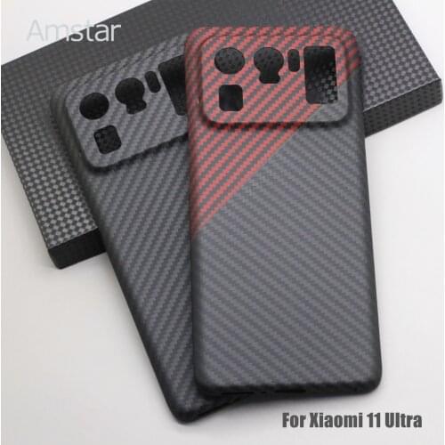 Amstar Real Carbon Fiber Protective Case for Xiaomi 11 Pro / 11 Ultra Pure Carbon Fiber Phone Cover for Xiaomi 10 Pro / 10 Ultra