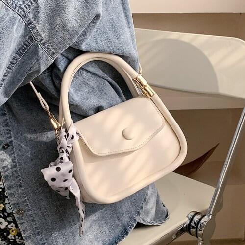 Scarves Handbags Womens 2021 New Trendy Small Purse and Handbags Original Designer Crossbody Bag PU Leather Curve Messenger Bag