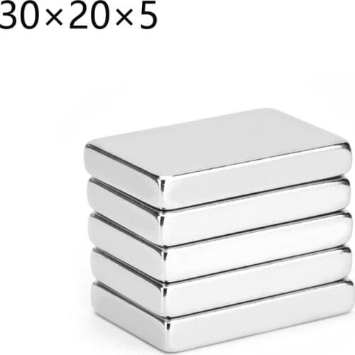 1/5/10/20/50Pcs 30x20x5 Neodymium Magnet 30mm x 20mm x 5mm N35 NdFeB Block Super Powerful Strong Permanent Magnetic imanes
