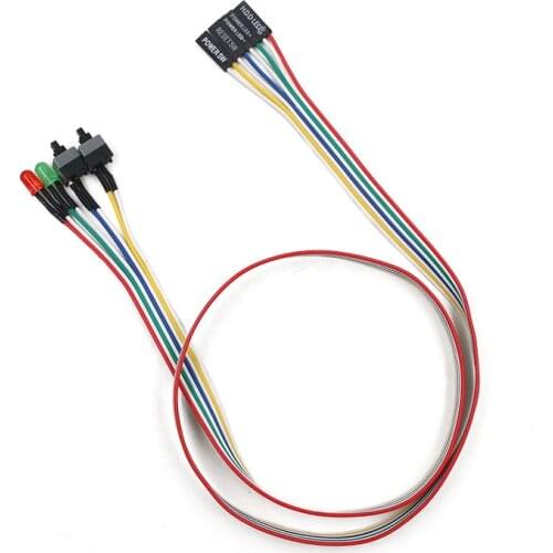 1 X ATX PC Computer Motherboard Power Cable 2 Switch On/Off/Reset with LED Light 60CM