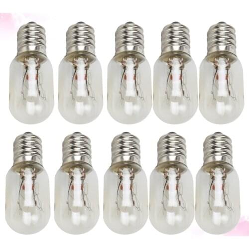 10pcs T20 E12 Edison Bulb 120V 15W Refrigerator Fridge Light Bulb Tungsten Filament Lamp Bulbs Incandescent Bulb Salt Lamp
