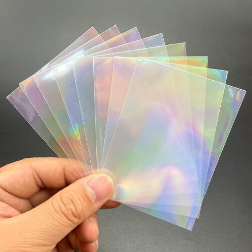 100Pcs Various Tarot Rainbow Foil YGO Laser Clear Sleeves Korea Idol Photo Holographic Protector Trading Cards Shield Cover