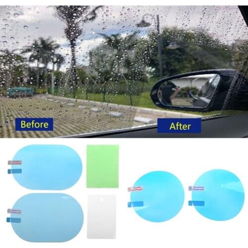 Car Rearview Mirror Protective Film 2PCS Anti Fog Window Foils Rainproof Rear View Mirror Protective Film