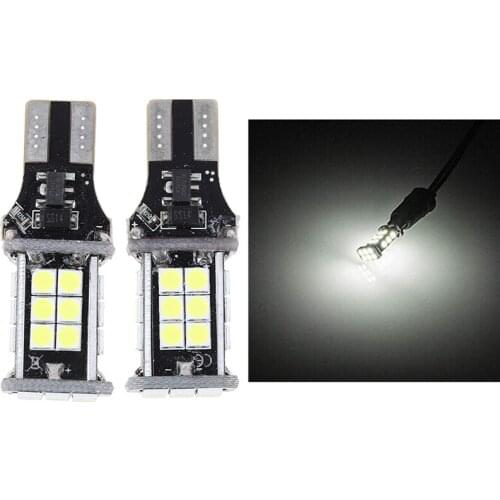 2Pcs T15 W16W 24 SMD 3030 921 912 LED 5W 7000k Car Backup Reverse Light Bulb White