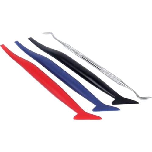 4pcs Universal Car Sticker Decoration Tool Wall Paper Sticker Bubble Scraper Tool Car Auto Wrap Wrapping Squeegee B18-4