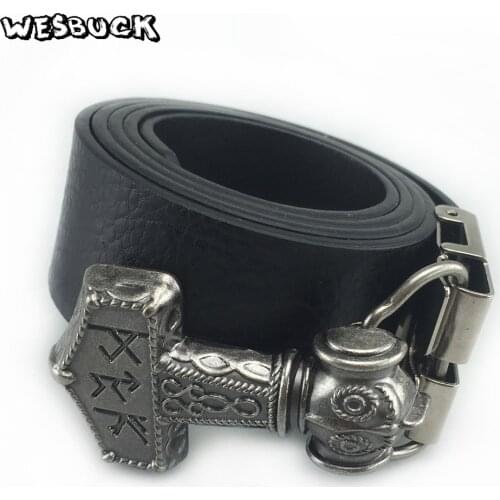 5 PCS MOQ WesBuck Brand Vintage Silver Colour Belt Buckle With PU Belt