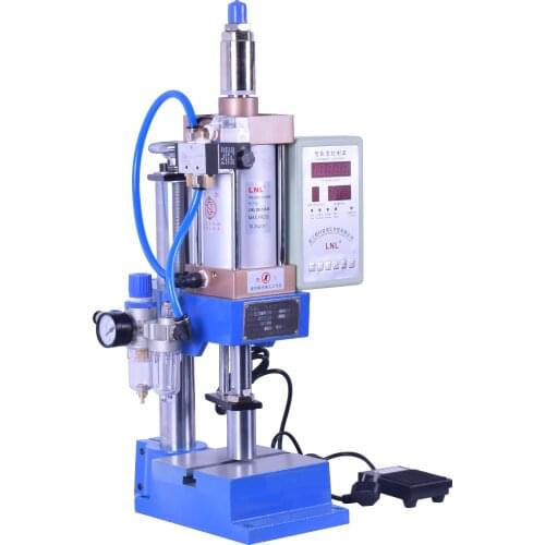 500KG Pneumatic Punching Machine Single Column Printing Trademark Logo Letter Stamps Cutting Die Emboss High Precision Riveting