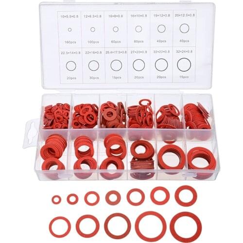 600pcs Rubber O-Rings Flat Washer Spacer Plumbing Gaskets Insulating Spacers for Tap Air Cylinder Valve Seal Rings Accessories