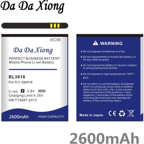 DaDaXiong 2600mAh BL3818 Li-ion Phone Battery for FLY IQ4418 Phone