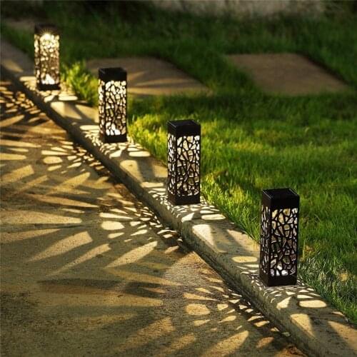 Solar Lawn Light Decoration Garden Hollow Lawn Lamp Outdoor Soalr Garden Lights Pathway Light Garden Solar led Light Waterproof