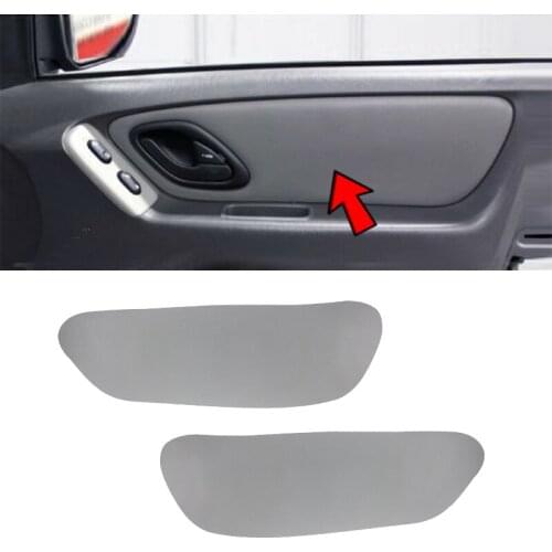 For Ford Escape 2001 2002 2003 2004 2005 2006 2007 Microfiber Leather Car Interior 2pcs Front Door Panel Armrest Cover Trim Gray