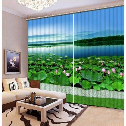 Home Decor Living Room Natural Art fashion decor home decoration for bedroom living room curtain green louts custom curtain