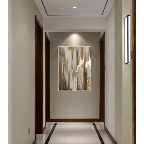 Hot art Hand painted Abstract gold Oil Paintings Abstract gold canvas Oil Painting wall painting for Living Room home Decoration