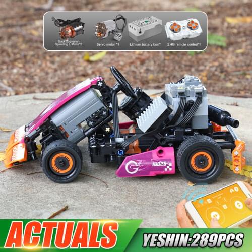 MOULD KING 18026 High-tech Car Toys The APP RC Motorized Go-Kart Racing Car Model Building Blocks Bricks Kids Christmas Gifts