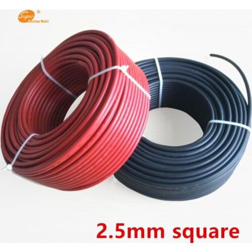 5M 2.5mm2 14AWG Solar Cable Black or Red TUV & UL Approval Power Cable for MC4/MC3