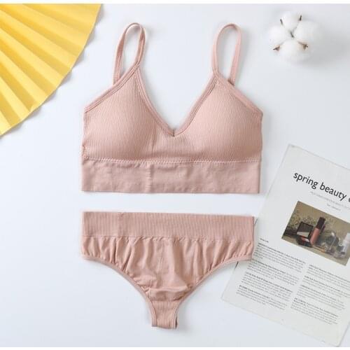 Sexy High-end Romantic Temptation Bra Set Women Fashion Stripes Underwear Set Push Up Bra and Panties Set