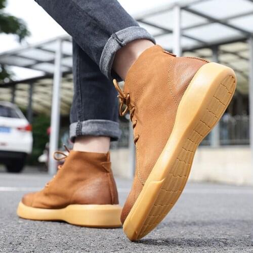 Leisure Shoes Boots Men Leather Mens Casual Shoes Slip On Causal Sneaker Zapatos Casuales Para Hombre