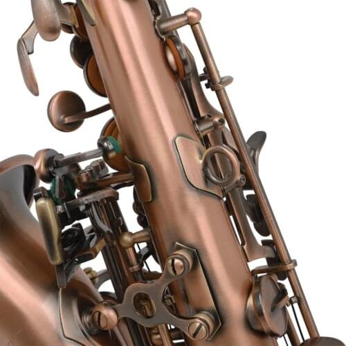 LADE Curved Soprano Saxophone Brass B Flat Treble Small Elbow Key