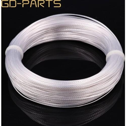 1.0mm2 High Purity Silver Plated OCC PTFE Wire Copper Cable For HIFI Audio DIY Headphone Amplifier DIY 0.15mm*7strands AWG-26