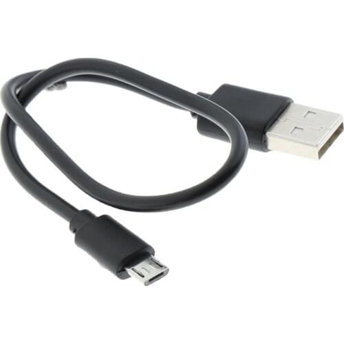 Micro Bit To USB A Fast Charger Data Sync Cable, 25cm/10' , Black