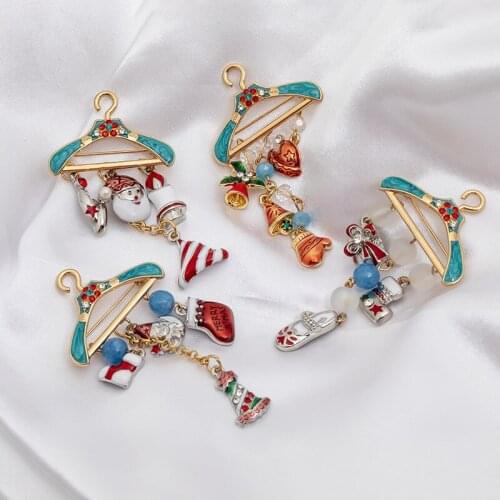 Delicate Luxury Christmas Brooches Multicolor Collar Pins Winter Jewelry for Women Men Brooch Gift
