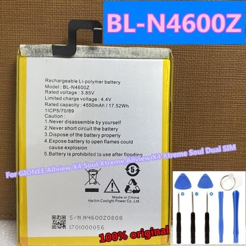 100% New Original High Quality Battery BL-N4600Z 4550mAh For GIONEE Allview X4 Soul Xtreme,Allview X4 Xtreme Soul Dual SIM