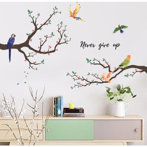 Chinese Style Wall Stickers Flowers Home Office Decor Wallpaper Teen Bedroom Living Room Wall Decor Sofa TV Backdrop Wallsticker