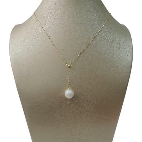 100% NATURE FRESHWATER PEARL POPULAR NECKLACE-925 SILVER WITH gold plating