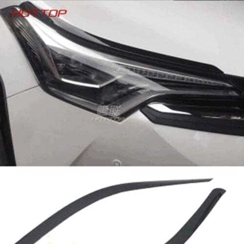 Front Headlights Eyebrow Light Cover Head Lamp Frame Trims For Toyota C-HR CHR C HR 2016 2017 2018 Chrome Car Styling