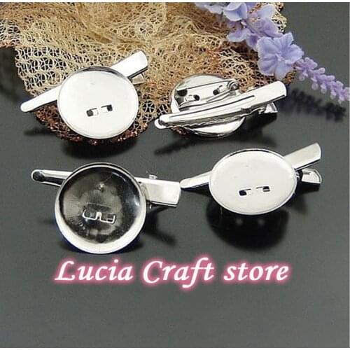 SALE! 19/23/30MM Silver Clip DIY Brooch Back Base With Clip For Brooch And Hair Jewelry Garment G1201