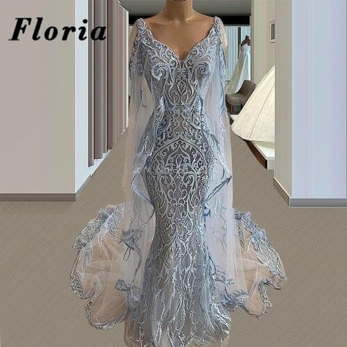 Plus Size Illusion Evening Dresses 2020 Kaftans Chic Couture Mermaid Evening Wear Prom Dress Arabic Party Night Gowns Turkish