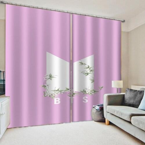 Luxury Blackout 3D Window Curtain For Living Room office Bedroom Custom pink curtains blackout curtains