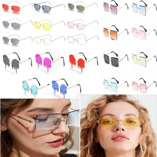 Hot Practical Unisex Metal Frame Rectangle Sunglasses Men 2020Fashion Small Retro Shades UV400 SunGlasses Women Eyewear Goggles