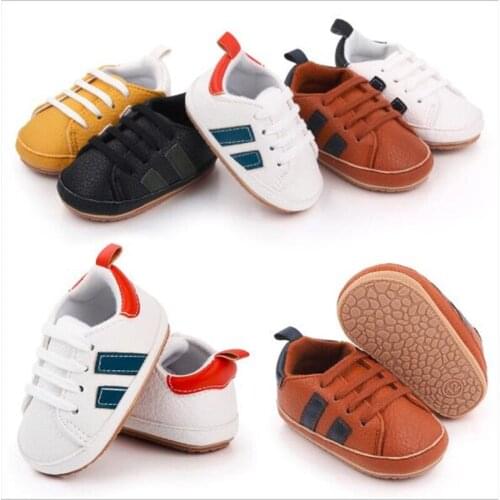 Spring Autumn Baby Shoes Fashion New Infants Girls Boys Rubber Sole First Walkers Non-slip Newborn PU Shoes
