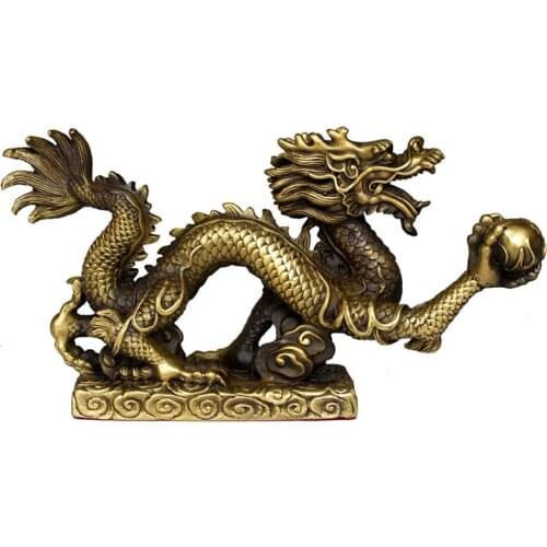 Bronze Dragon Decoration Office Decorations Pure Zodiac Dragon Crafts