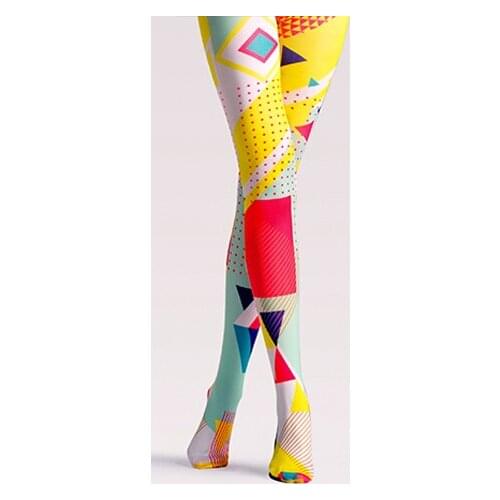 VP Unique stockings Colored geometric pattern Tights High-quality Silk stockings 1 order=1pc