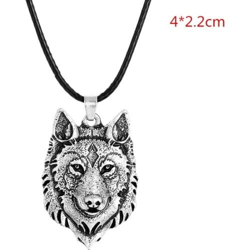 1Pcs Tibetan Wolf Head Pendant Necklace Norse Wolf Head Necklace Original Animal Jewelry Wolf Head