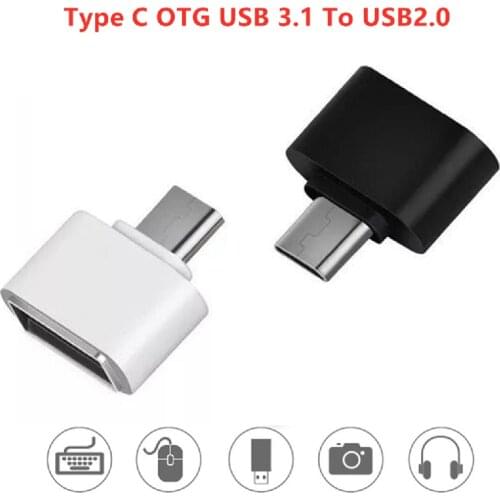 2pcs Type C OTG USB 3.1 To USB2.0 Adapter Connector For Xiaomi Huawei Laptop Keyboard USB DIsk Flash Phone Accessories Converter