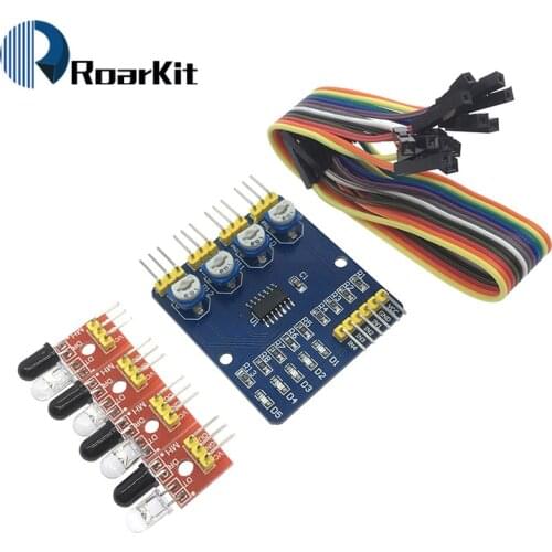 Four Way 4 Channel Infrared Detector Tracing Transmission Line Obstacle Avoidance Sensor Module for arduino robot Diy kit