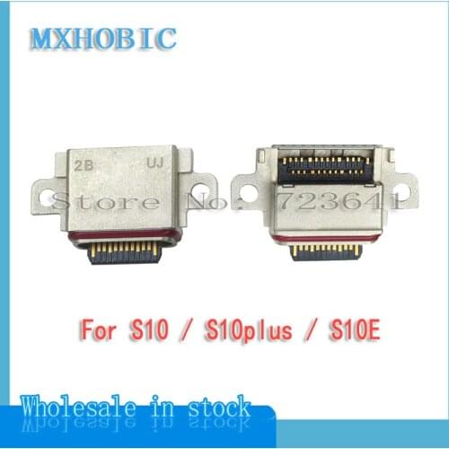 50pcs USB Socket Charging Port Dock Connector for SamSung Galaxy S10 Plus S10E Charger Plug Replacement Parts Original