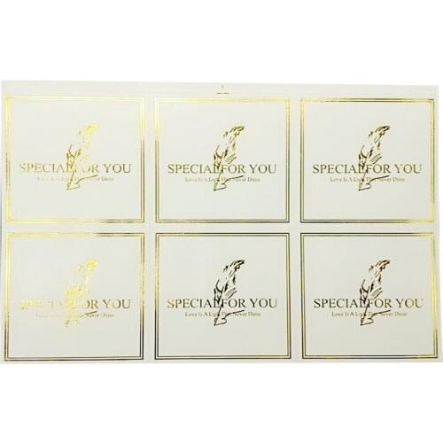600 Pcs/lot Creative Square White Golden SPECIAL FOR YOU Seal Sticker DIY Gift Cake Baking Sealing Sticker Scrapbooking Stickers