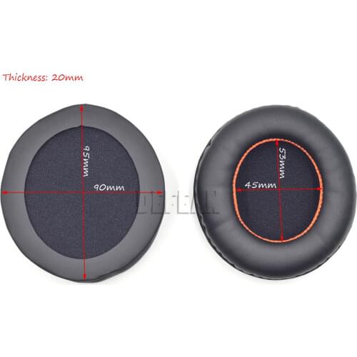 95x90mm black Ear pads cushion earmuffs cover pillow for headphones headset