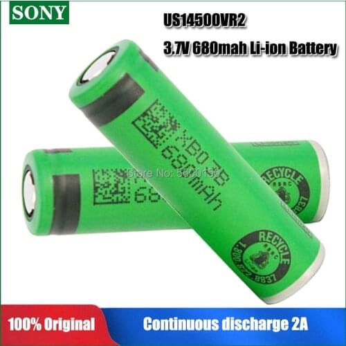 100% Original Sony 14500 680mah US14500VR2 14500 battery for electronic tooth brush cameras camcorders Shaver medical device