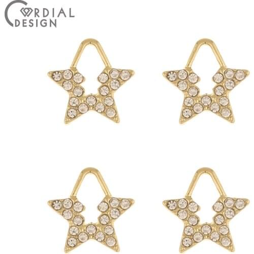 Cordial Design 100Pcs 13*13MM Jewelry Accessories/DIY Making/Earrings Pendant/Hand Made/Star Shape/Jewelry Findings & Components