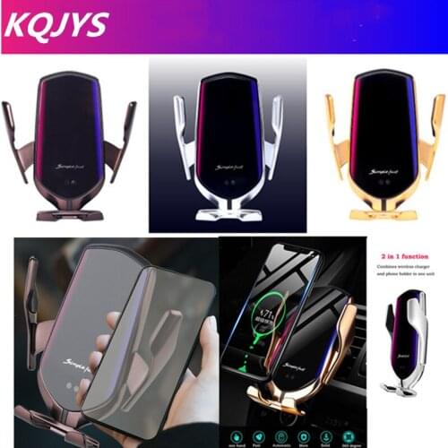 KQJYS 10W Wireless Car Smart Sensor Charger infrared Fast Charging Car Bracket Base for iPhone Huawei Samsung VIVO OPPO