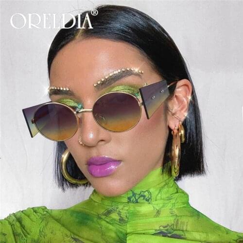 Vintage Brand Oval Round Sunglasses Women Men Luxury Steampunk Sun Glases Retro Punk Glasses Fashion Eyewear Shades UV400 Gafas