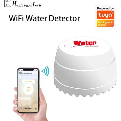 Leakage Alarm Detector Security Alarm Sensor Home Protection System Tuya App WiFi Water Detector for Wireless Home Alarm System