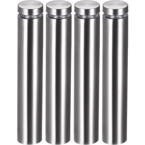 19mm/0.75" Dia 250mm/10" Length Sign Holders Screws Wall Mount Hardware Advertising Glass Standoff Nail-Pack of 4