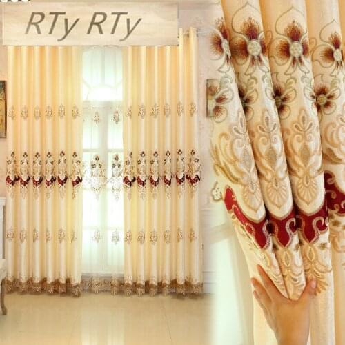 Europe Embroidered Curtain Luxury curtains for Living Room Window curtain Bedroom Window curtain for the kitchen