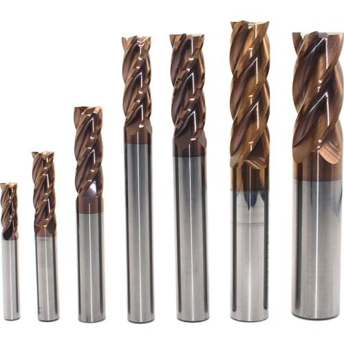 Milling Cutter 1pc 4 Blade HRC55 Diameter 1MM-12MM Standard Carbide Endmills Tungsten Steel CNC Machine End Mill For Steel